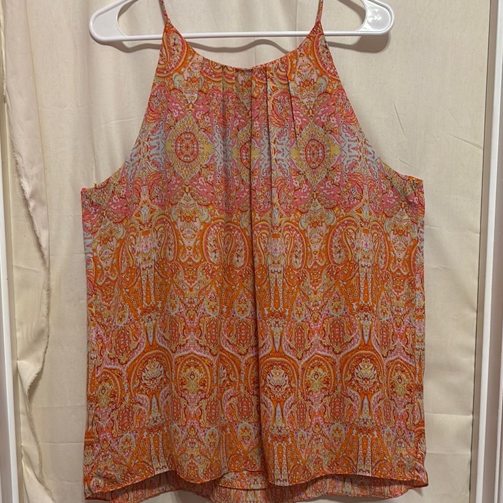 Violet & Claire Orange Pink Tank Top